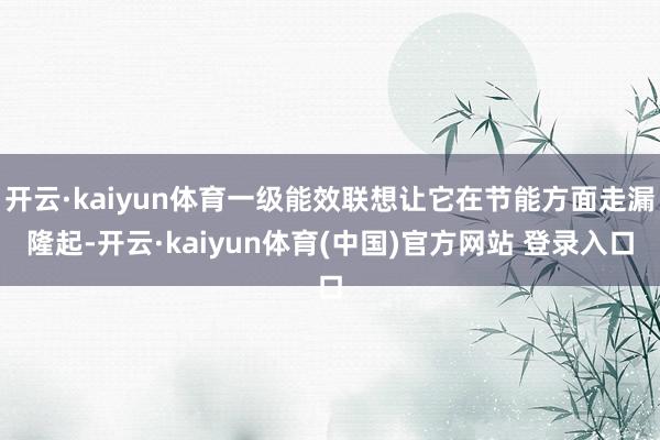 开云·kaiyun体育一级能效联想让它在节能方面走漏隆起-开云·kaiyun体育(中国)官方网站 登